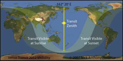 Venus Transit 2012 Visibility / Location