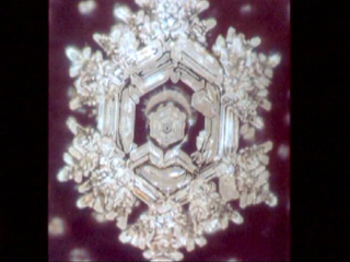 Water crystals from the Fujiwara Dam after a buddhist prayer is offered